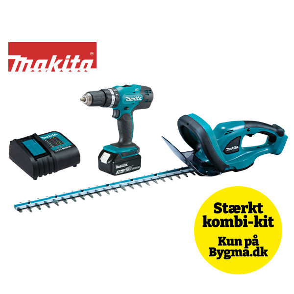 Makita s&aelig;t med h&aelig;kkeklipper
