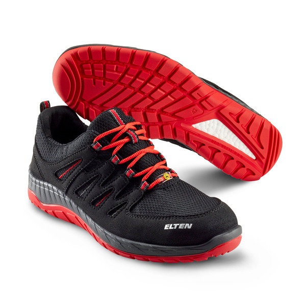 ELTEN Maddox Sikkerhedssko Sort/rød