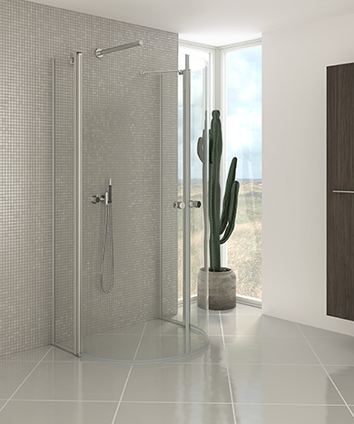 foldedør bruseafskærmning