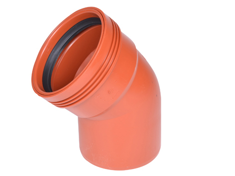 Wafix PP-bøjning 45° Rød - 110mm