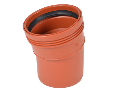 Wafix PP-bøjning 15° Rød - 160mm