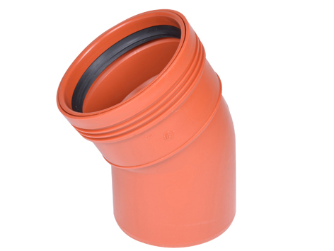Wafix PP-bøjning 30° Rød - 160mm
