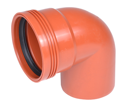 Wafix PP-bøjning 88,5° Rød - 160mm - 