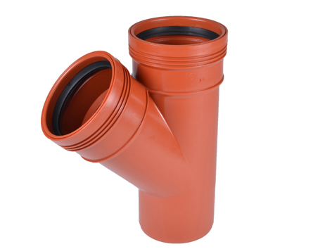 Wavin grenrør 45° PP Rød - 110x110mm