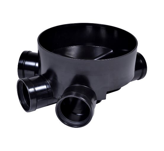 Wavin PP rense/inspektionsbrønd tp2 højre & venstra tilløb - Ø315/160mm