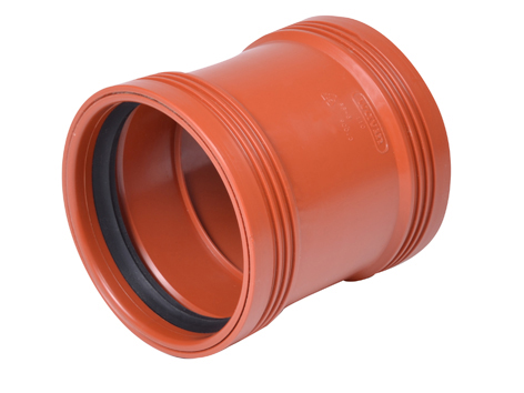 Wavin PP dobbeltmuffe Rød - 110mm