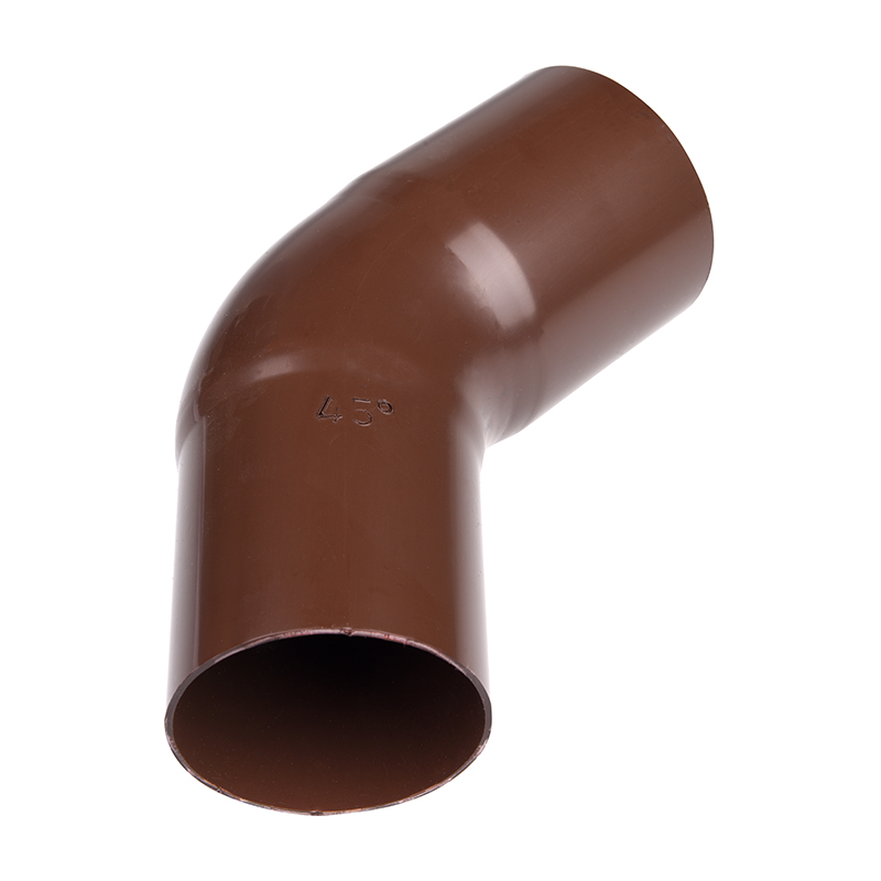 Plastmo Bøjning 45° Brun 75mm
