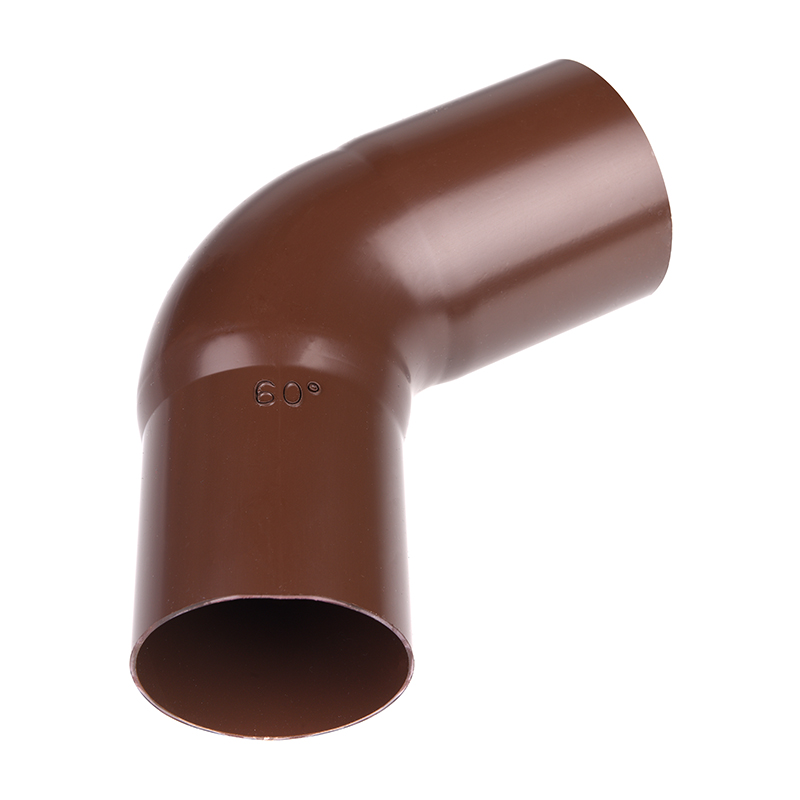 Plastmo Bøjning 60° Brun 75mm