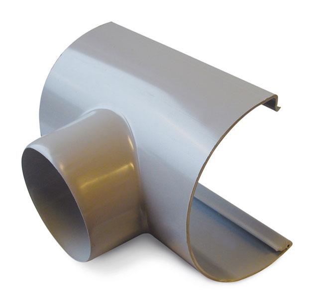 Plastmo Tudstykke - Str. 10 - Ø75 - Grå 