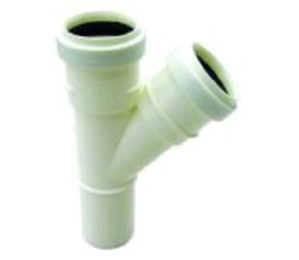 Afløbsgrenrør 32 mm x 45 gr hvid