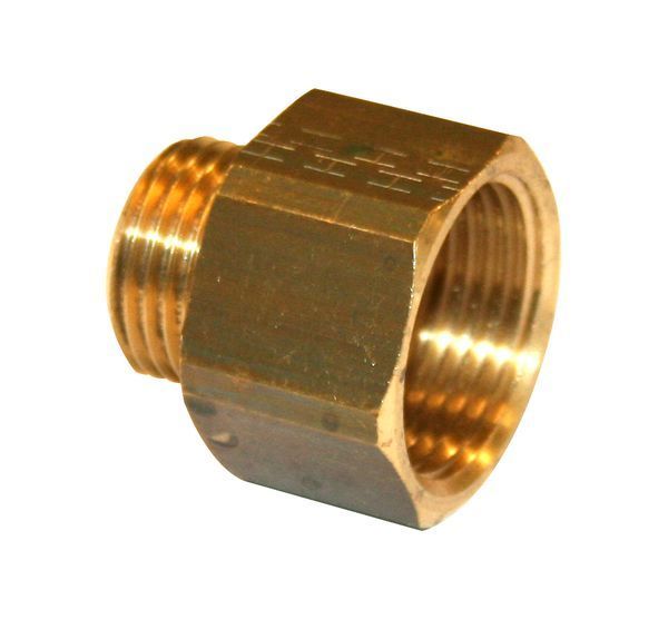 Spidsmuffe 1/2"-3/8" messing