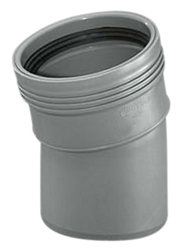 Afløbsbøjning Grå - 110mmx15°