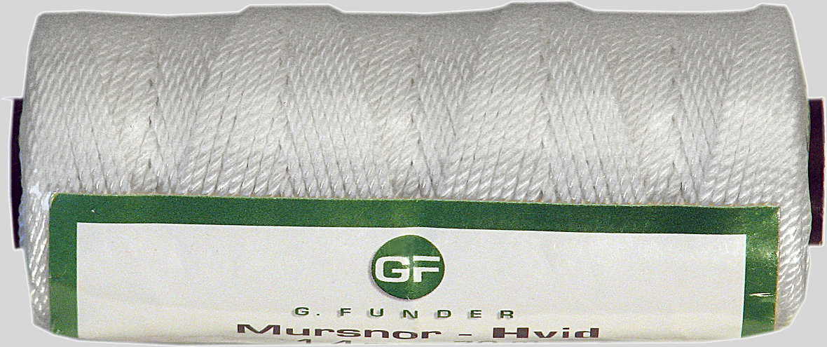 G. Funder Mursnor Hvid - Ø1,4mmx70m