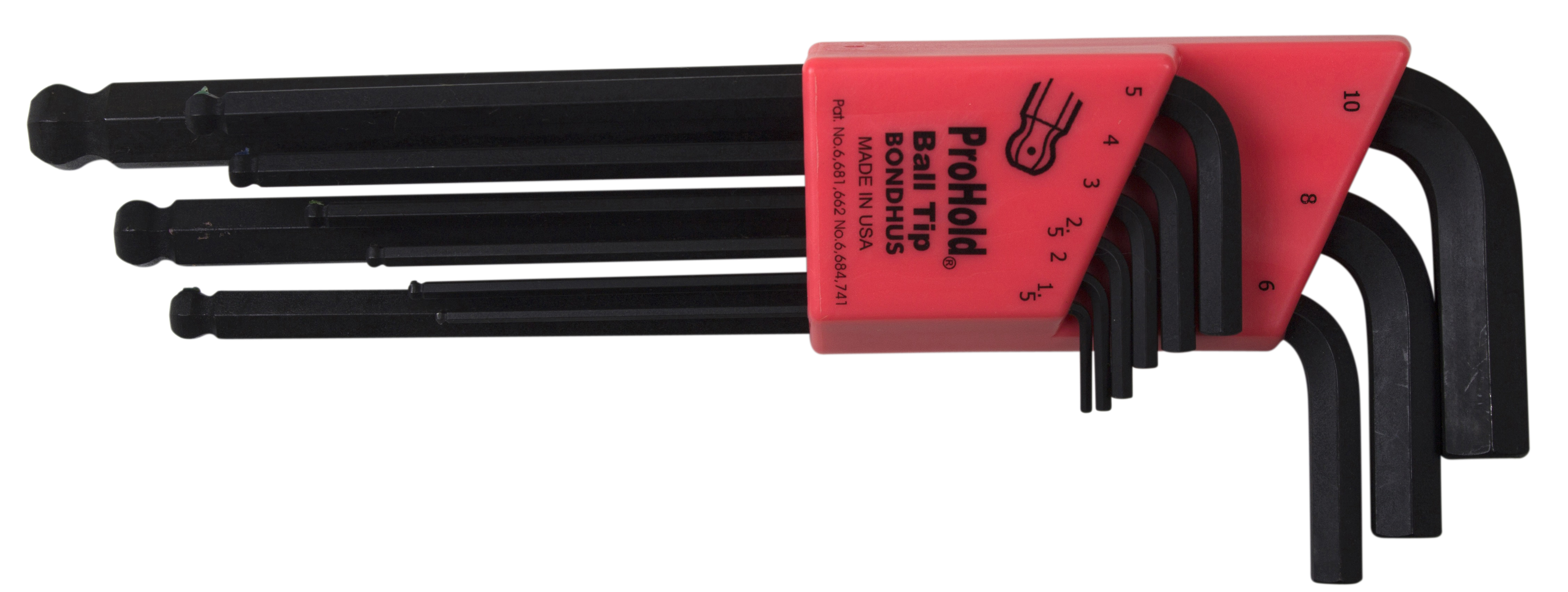 Unbraconøgle sæt PBLX9 - 1,5-10mm 10dl med kugle