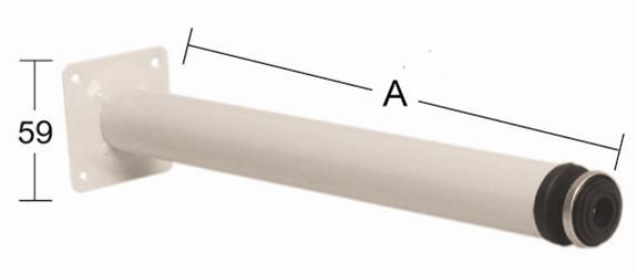 Habo Bordben Børste Nikkel - Ø30mmx70cm
