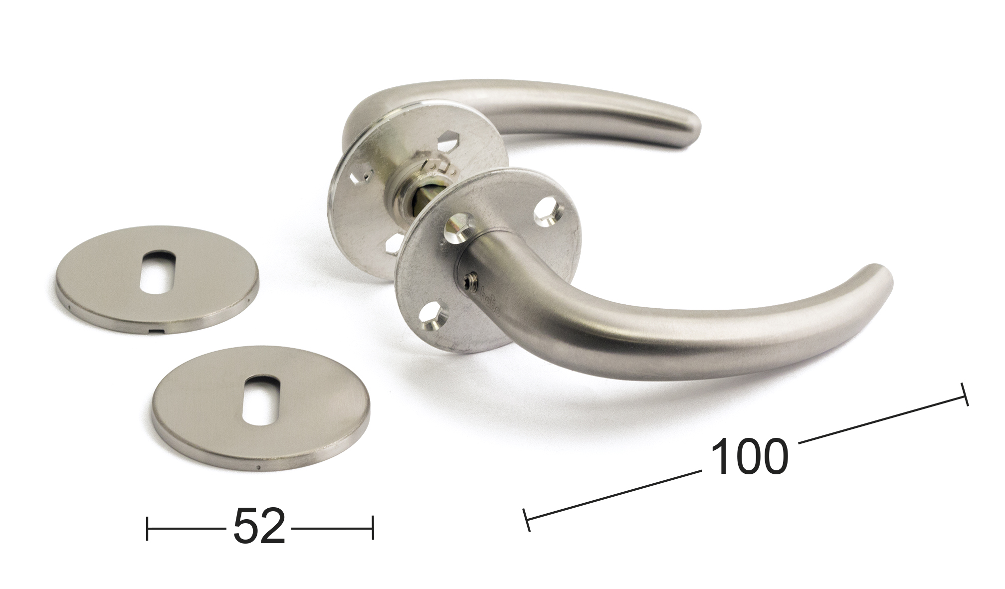 Habo Dørgreb Coupe indvendig rustfri - Ø19mm