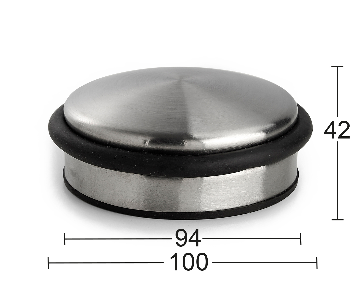 Habo Dørstopper rustfri - Ø101x40mm