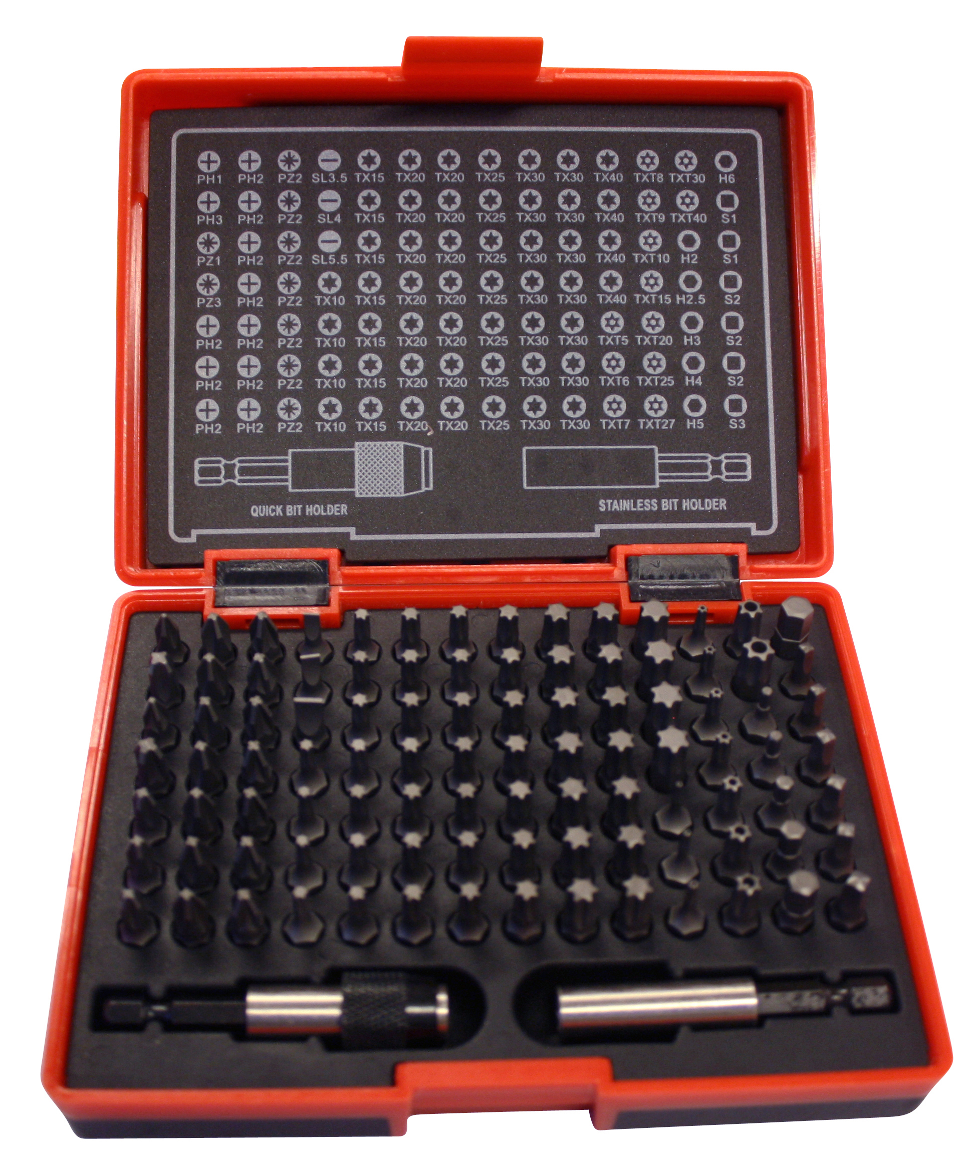 Tecos T-B100 Bitssæt 100dl 1stk/pk 98 Bits + 2 bitsholdere