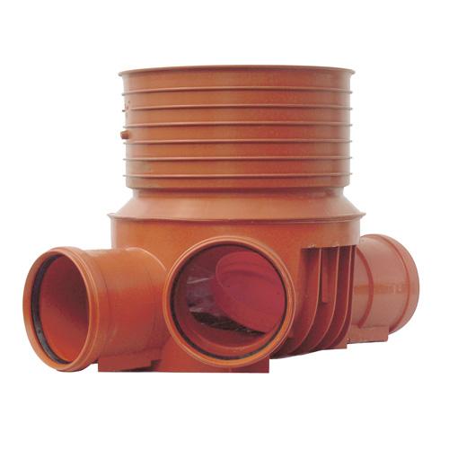 Uponor rense- og inspektions brønd PP venstre type 3 - 160x315mm