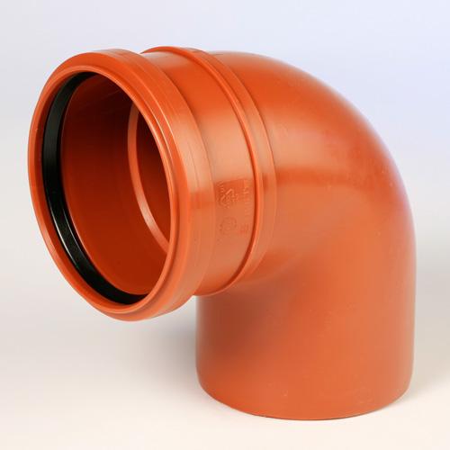 Uponor PP-bøjning 88,5° m/1 mf - 160mm