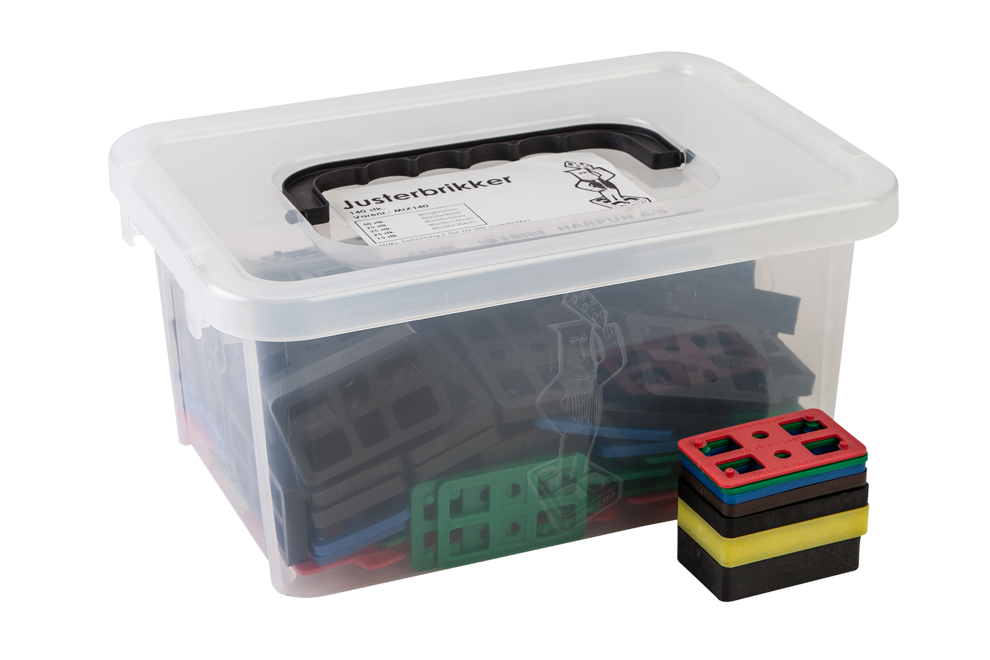 Harpun Kiler - Justerbrikker Pro Brickmix Ass. 140 stk