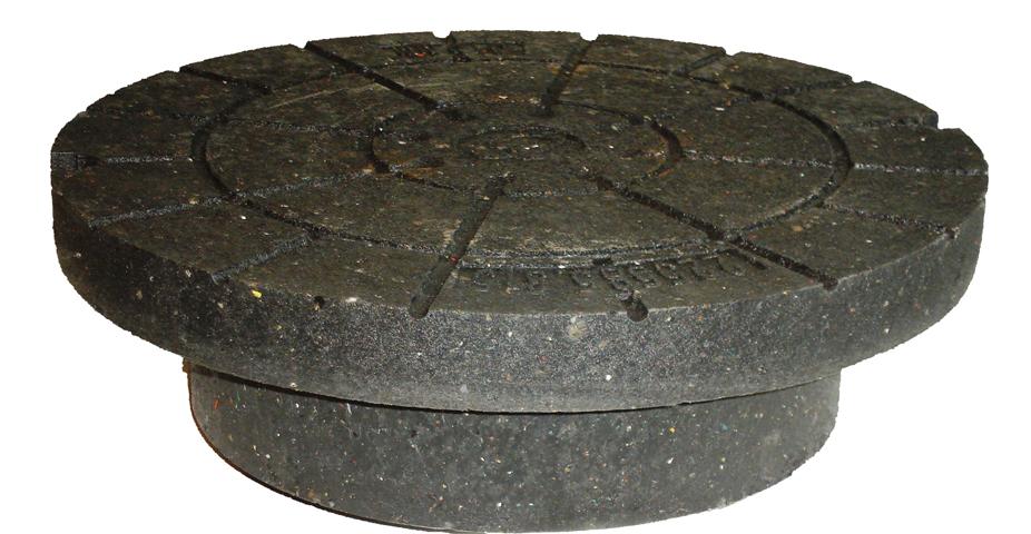 Lauridsen dæksel med fals af genbrugsplast - 425mm