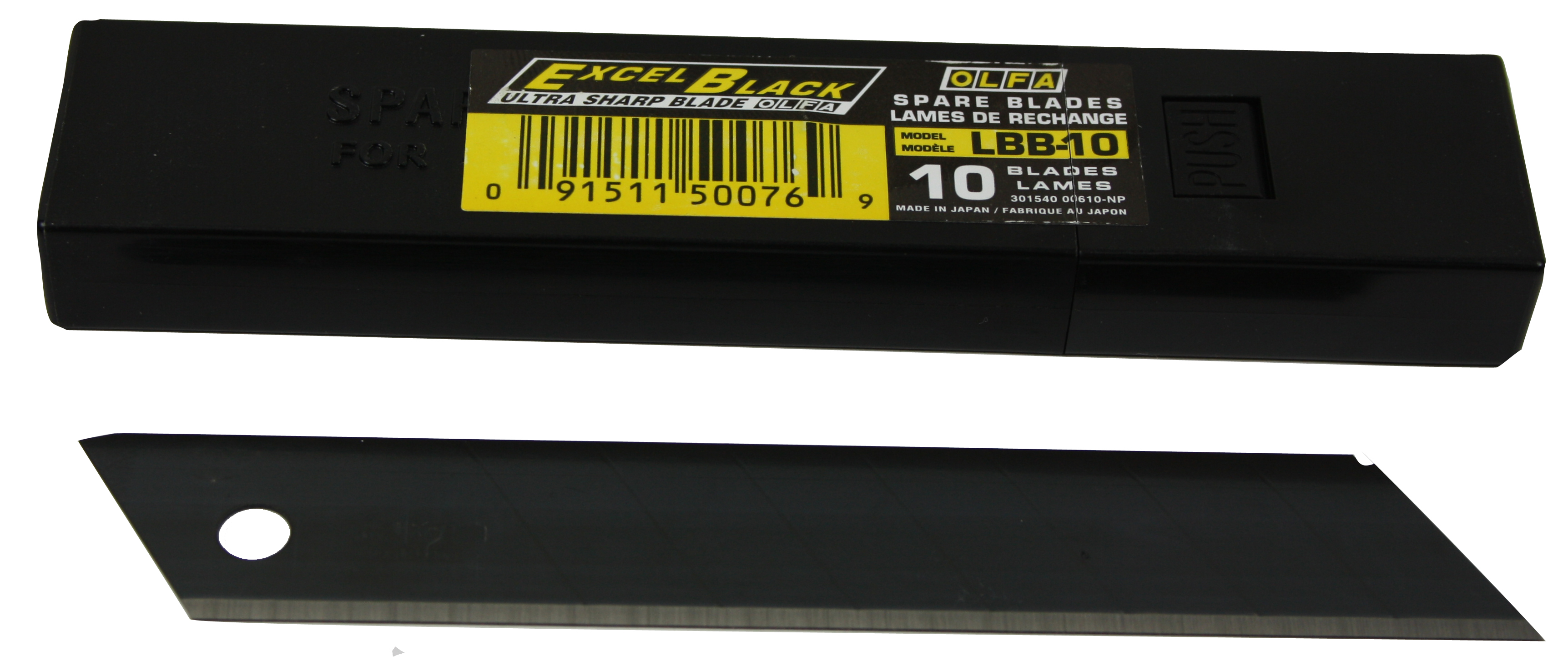 LBB-10 Bræk-af knivblade 18mm 10 stk/pk Sorte Olfa