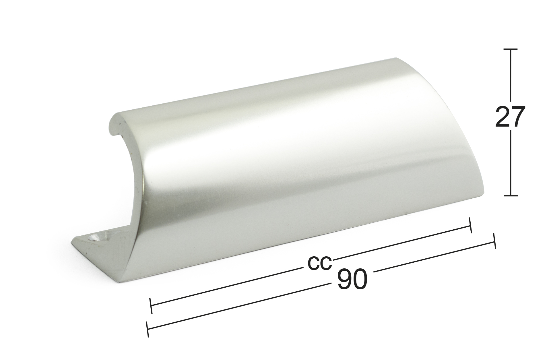 Habo Vinduesgreb aluminium - 90x27mm