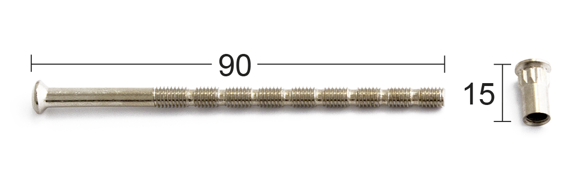 Habo Cylinderskrue - 5x90mm 