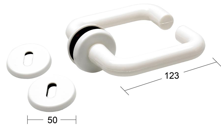 Habo Dørgreb Futura plast Hvid