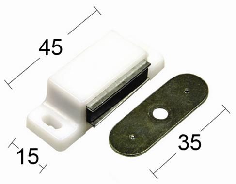 Habo Magnetlås Hvid - 2kg 