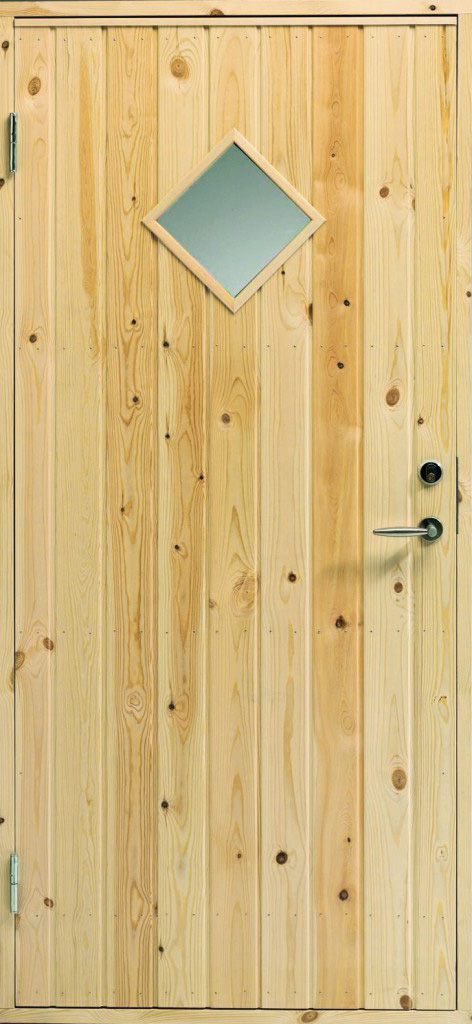 Swedoor Udhusdør 4/58 venstre ubeh. fyr med vindue - 948x2050mm