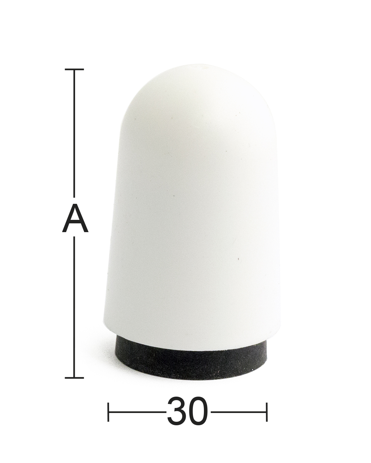 Habo Dørstopper Hvid -  Ø30x44mm