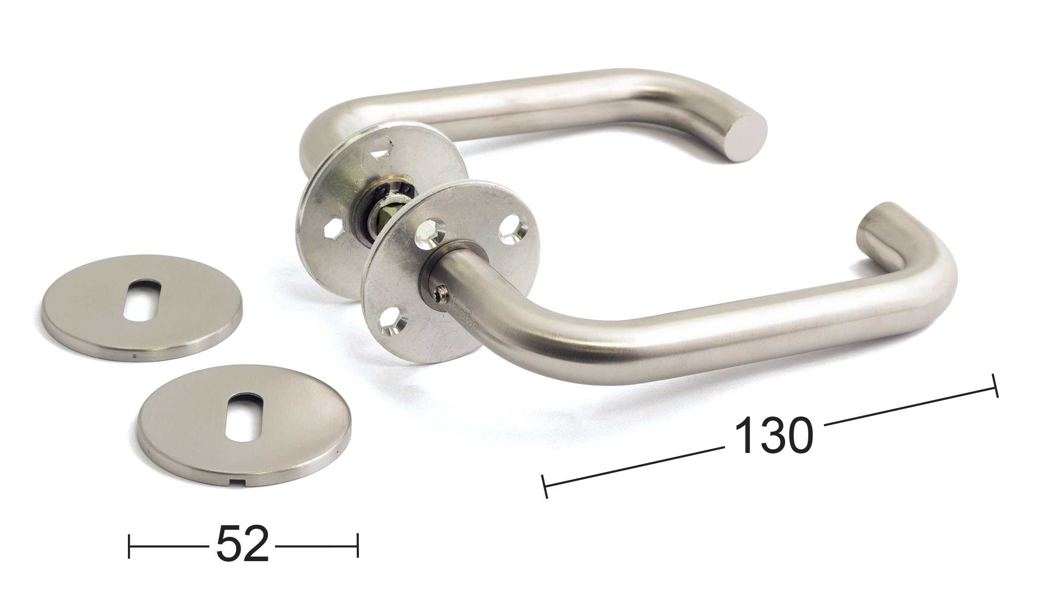 Habo Dørgreb U-Form indvendig rustfri - Ø19mm