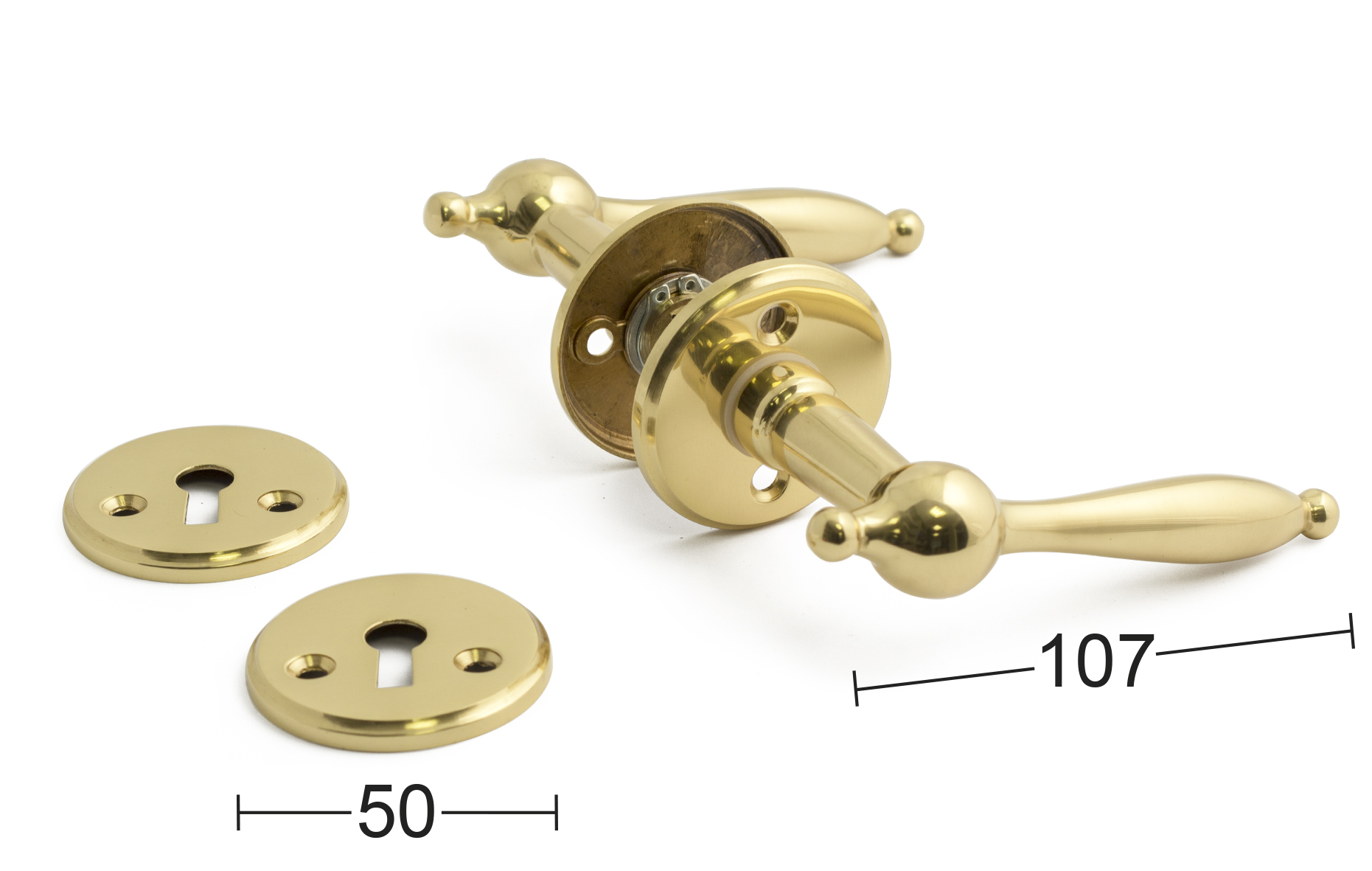 Habo Husmandsgreb indvendig messing 