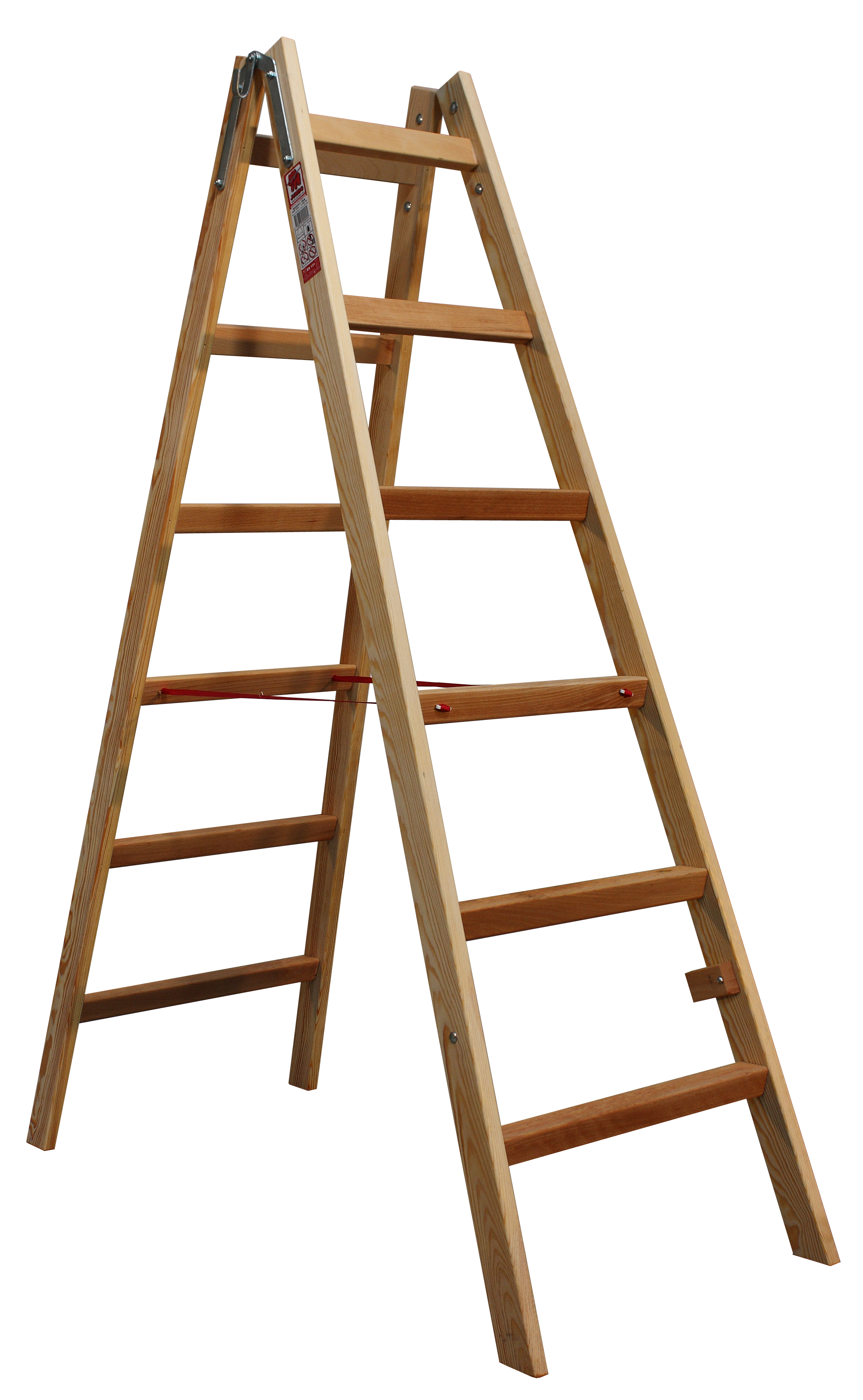 Jumbo Wienerstige i Træ - 2x6 trin massiv proff 164cm