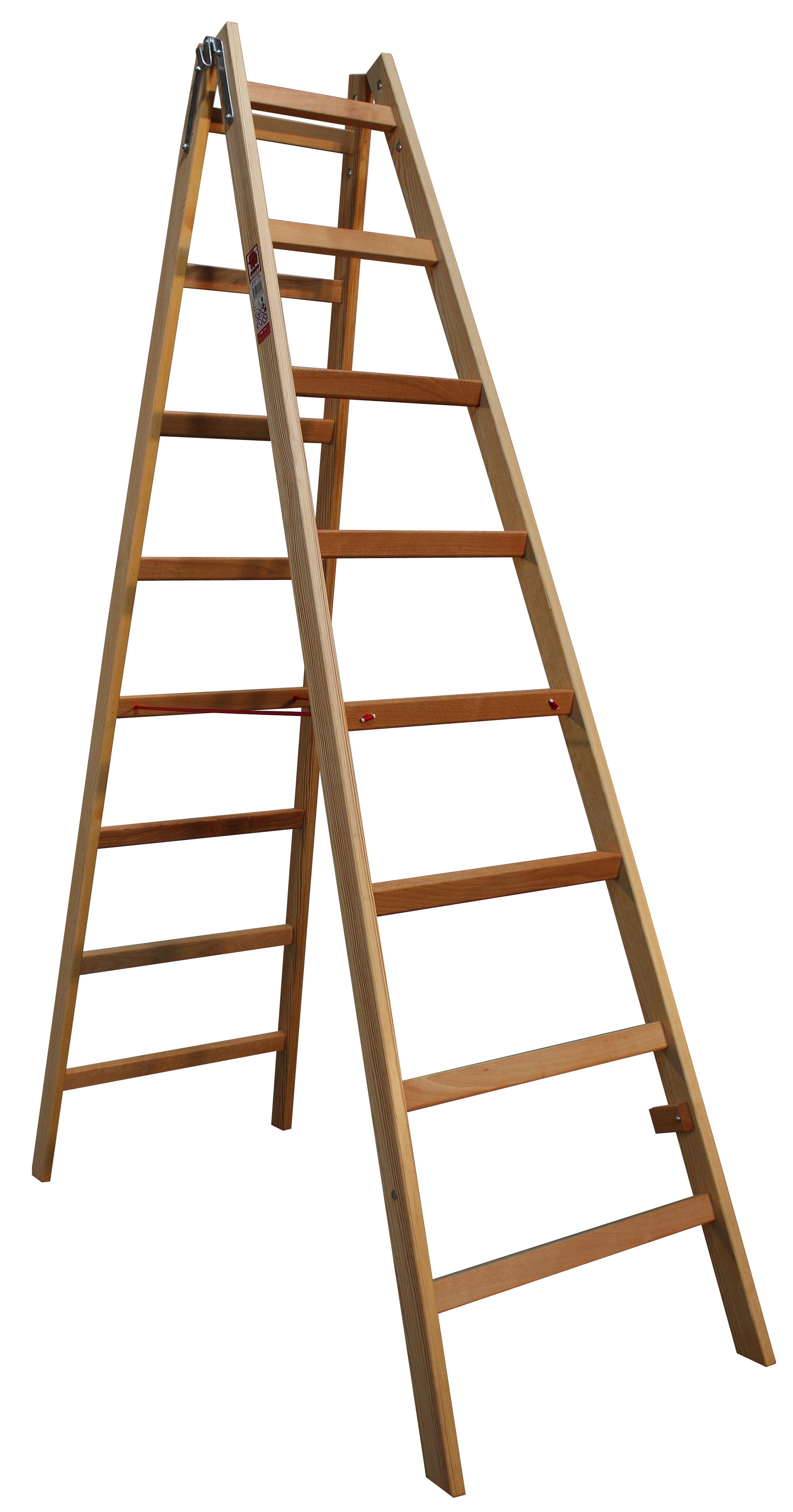 Jumbo Wienerstige i Træ - 2x8 trin massiv proff 215cm