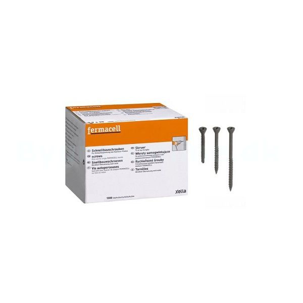 Fermacell Skruer med 1 krydskærvbit - 3,9x30mm - 1000 stk/pk