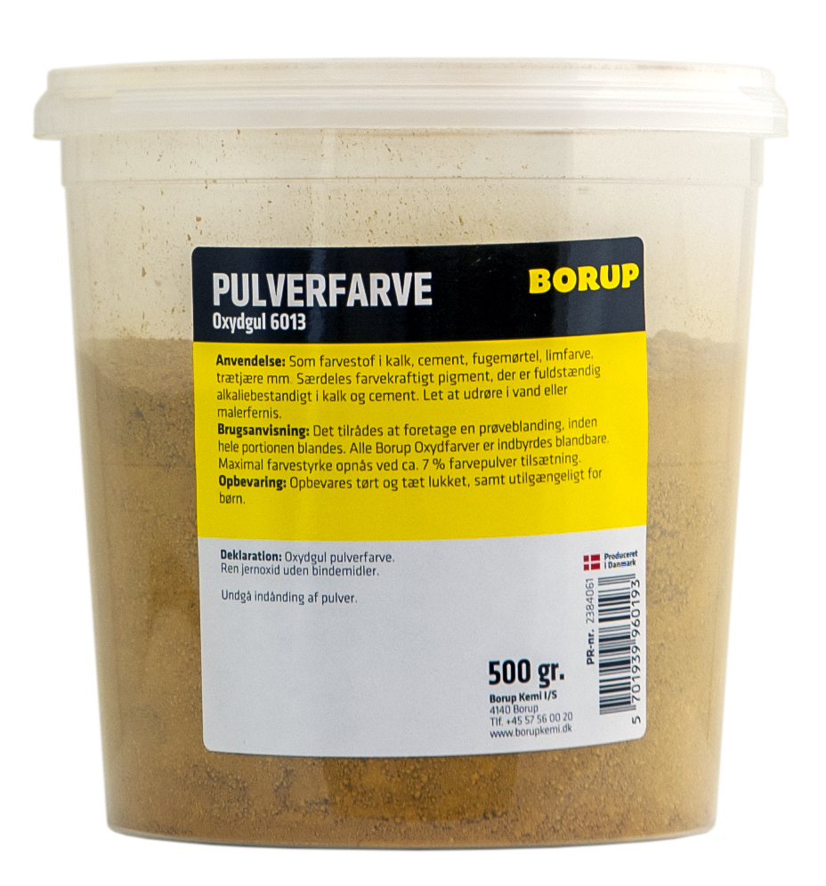 Borup Pulverfarve 6013 Oxydgul - 500g