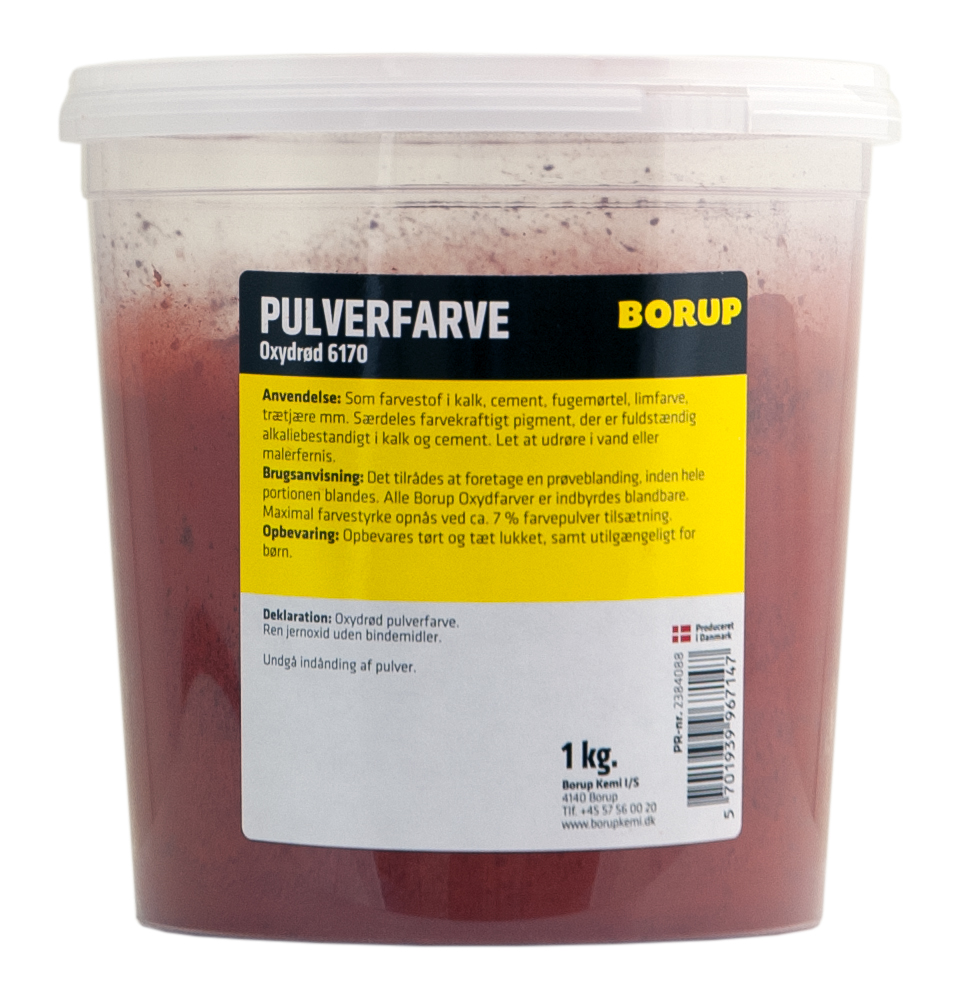 Borup Pulverfarve 6170 Oxydrød - 1kg