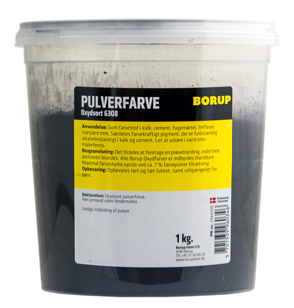 Cementfarve 6308 Oxydsort  - 1kg