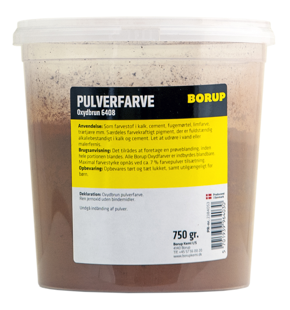 Borup Pulverfarve 6408 Oxydbrun - 750g