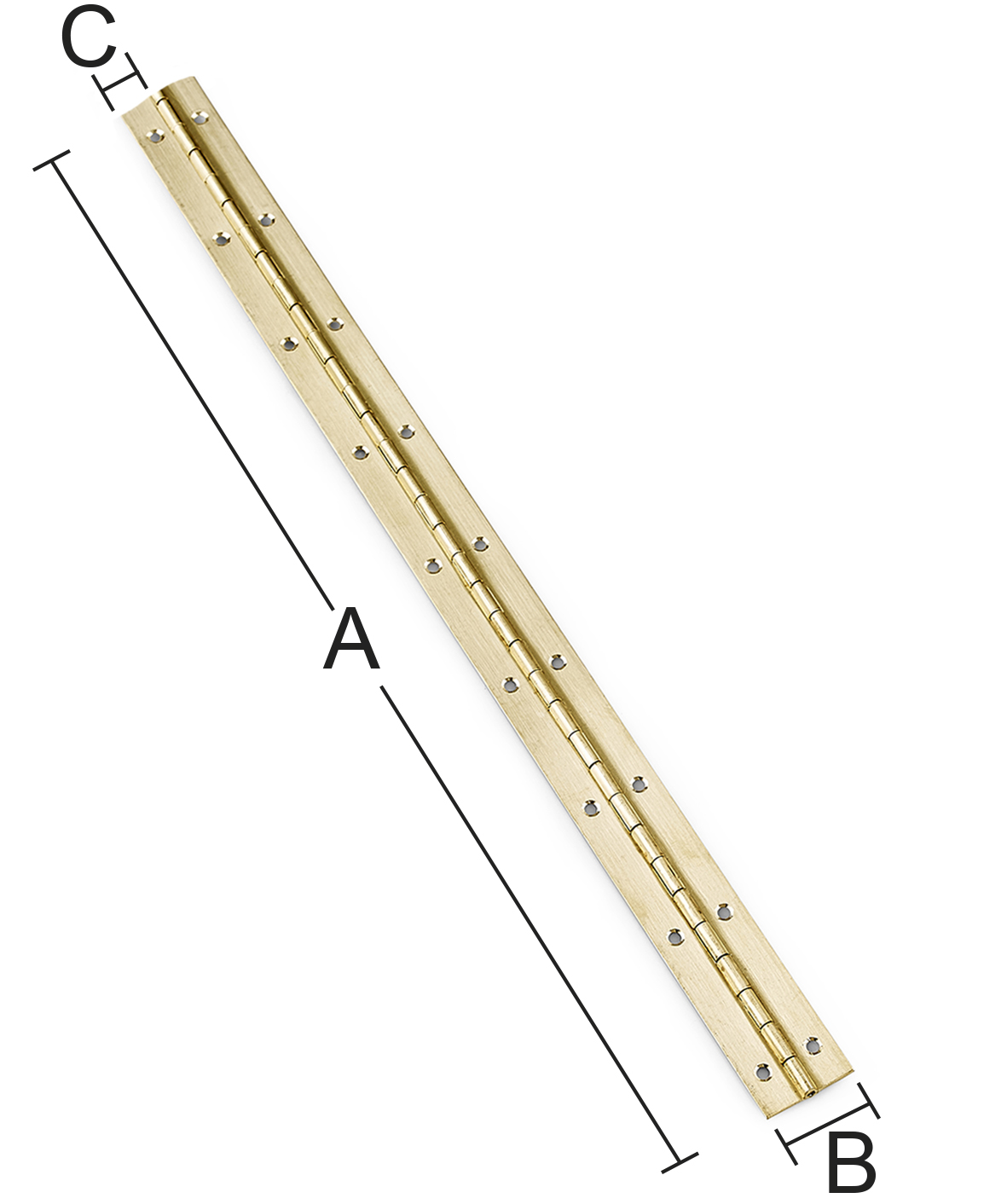 Klaverhængsel Formessinget - 32mmx90cm