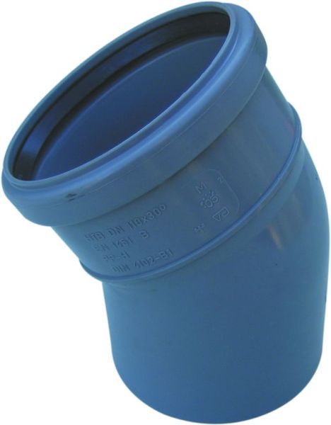 Afløbsbøjning 32 mm x 30° grå