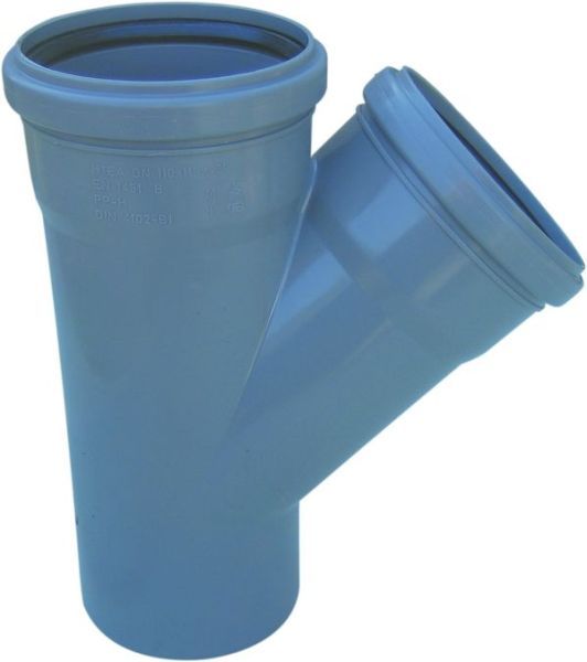 Afløbsgrenrør 32 mm x 45 gr grå