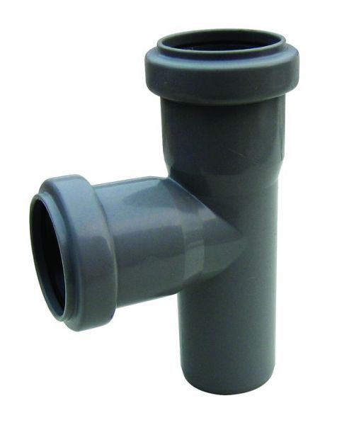 Afløbsgrenrør 32 mm x 87° grå