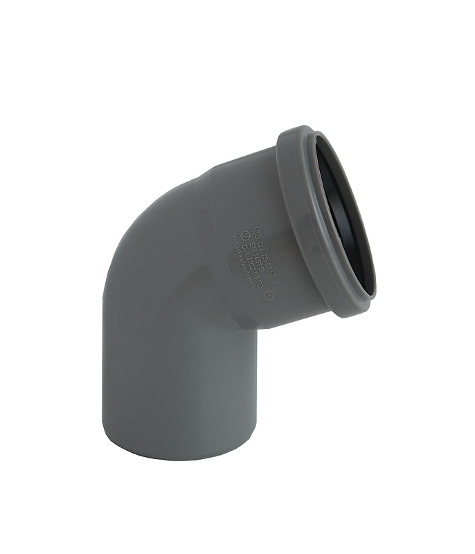 Afløbningsbøjning Grå - 50mmx67°