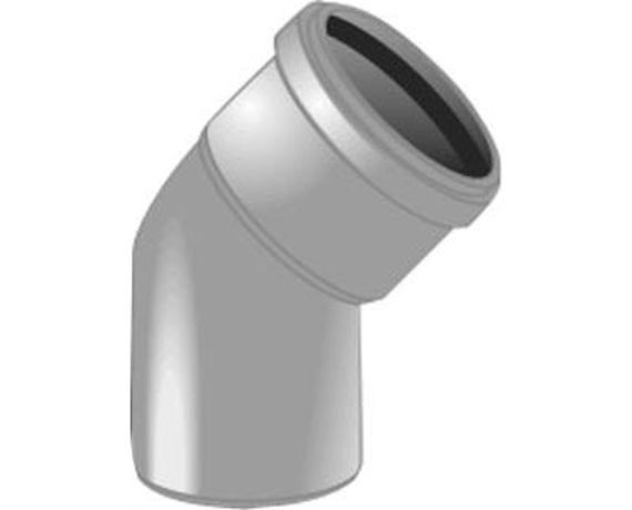 Afløbsbøjning 75 mm x 30° grå