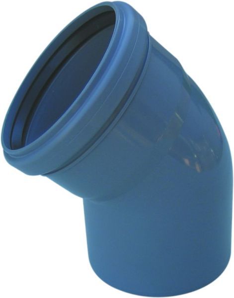 Afløbsbøjning 75 mm x 45° grå