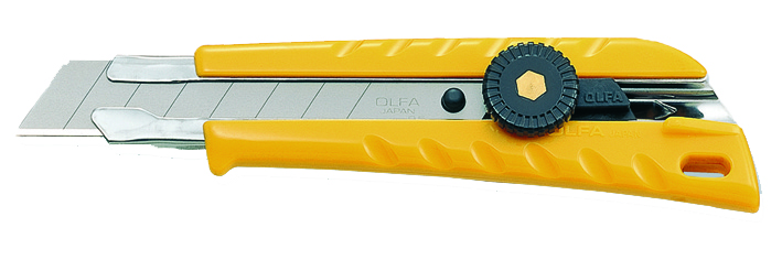 L-1 Bræk-af kniv 18mm Olfa m/skruelås + 2 LB blade